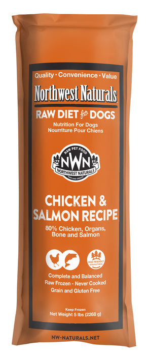Northwest Naturals Raw Chicken & Salmon Chub 5 lb. (Frozen)