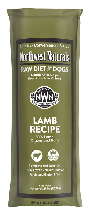Northwest Naturals Raw Lamb Chub 5 lb. (Frozen)