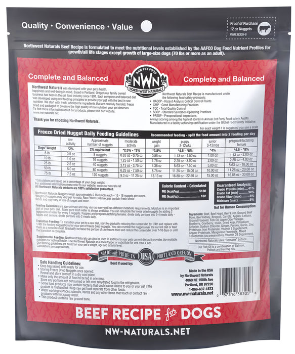 Northwest Naturals Freeze-Dried Beef Nuggets