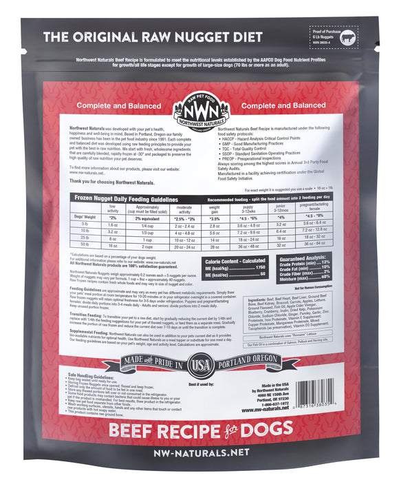 Northwest Naturals Raw Beef Nuggets (Frozen)