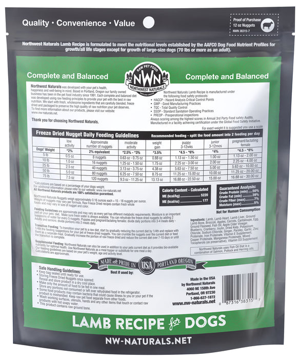 Northwest Naturals Freeze-Dried Lamb Nuggets