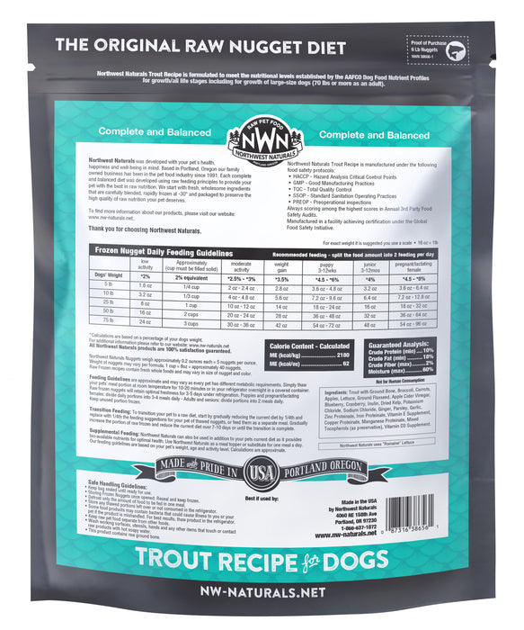 Northwest Naturals Raw Trout Nuggets (Frozen)