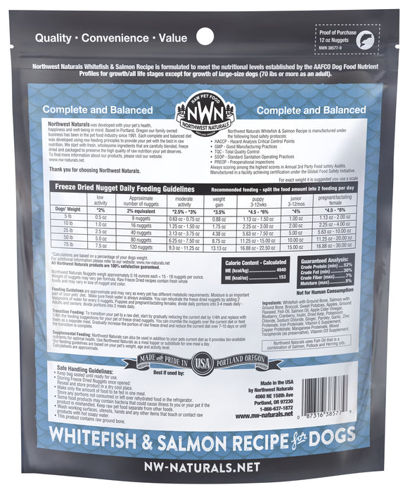 Northwest Naturals Freeze-Dried Whitefish & Salmon Nuggets