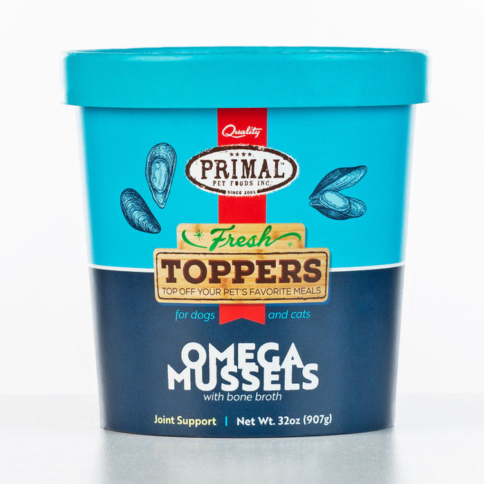 Primal Fresh Toppers Omega Mussels (Frozen)