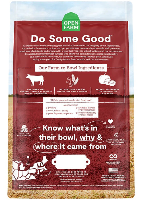 Open Farm Grass-Fed Beef & Ancient Grains Dog Food