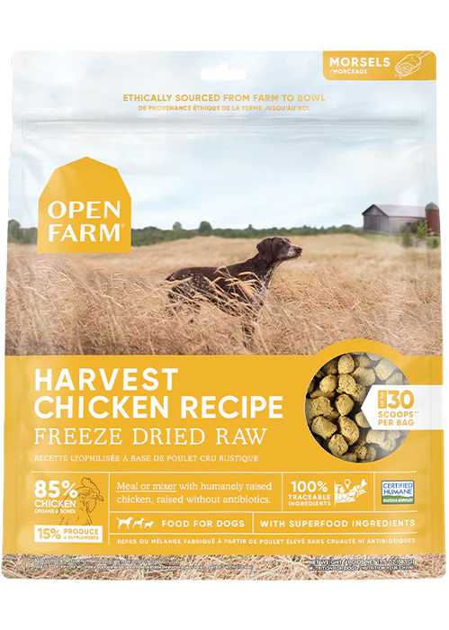 Open Farm Freeze-Dried Raw Morsels Chicken Recipe For Dogs