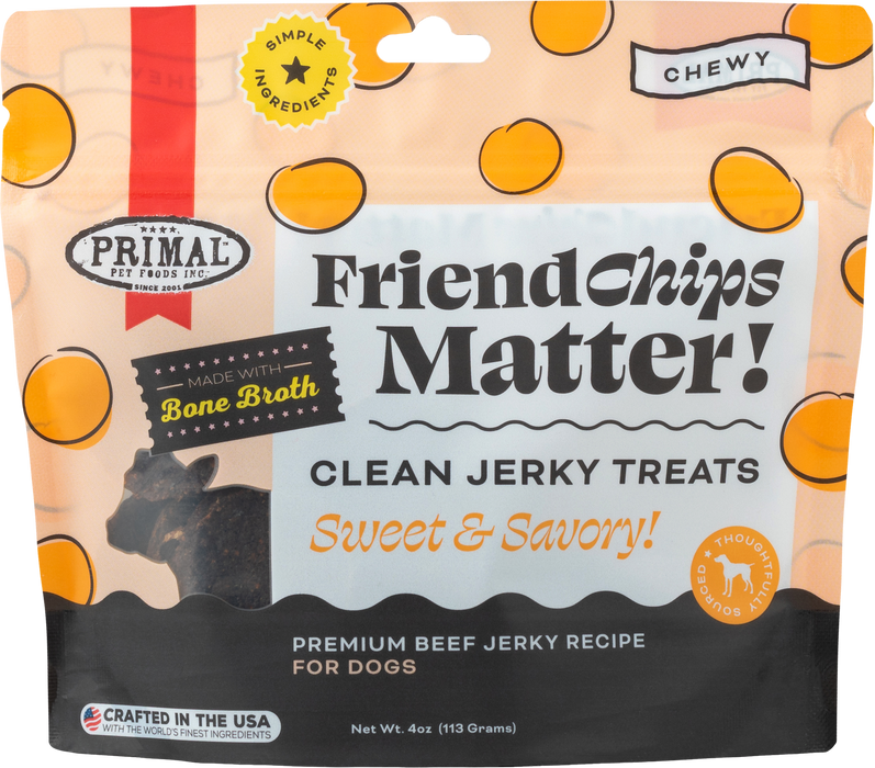 Primal FriendChips Matter Beef Jerky & Bone Broth Recipe 4 oz.