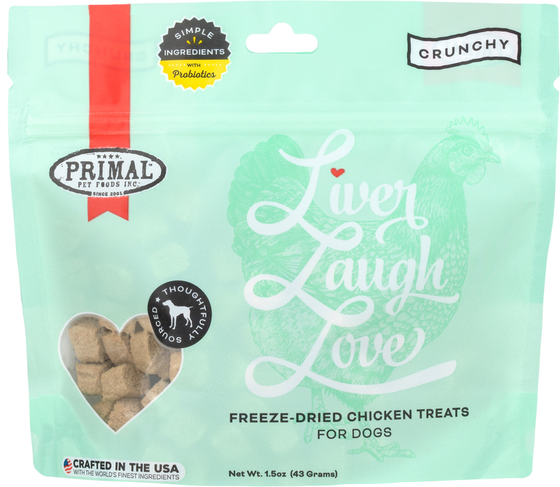 Primal Liver, Laugh, Love Freeze-Dried Chicken 1.5 oz.