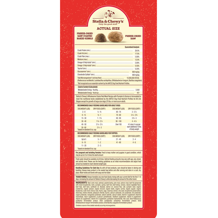 Stella & Chewy's Raw Blend Red Meat & Wholesome Grains Recipe Dog Food