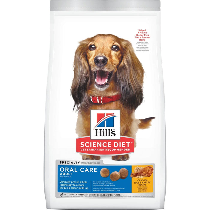 Hill's Science Diet Adult Oral Care Dry Dog Food, Chicken, Rice & Barley Recipe